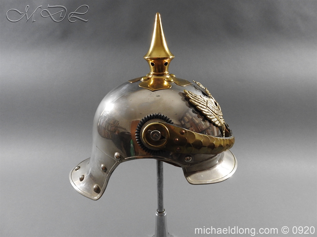Prussian Kurassier Officer's Helmet dated 1916 - Image 4