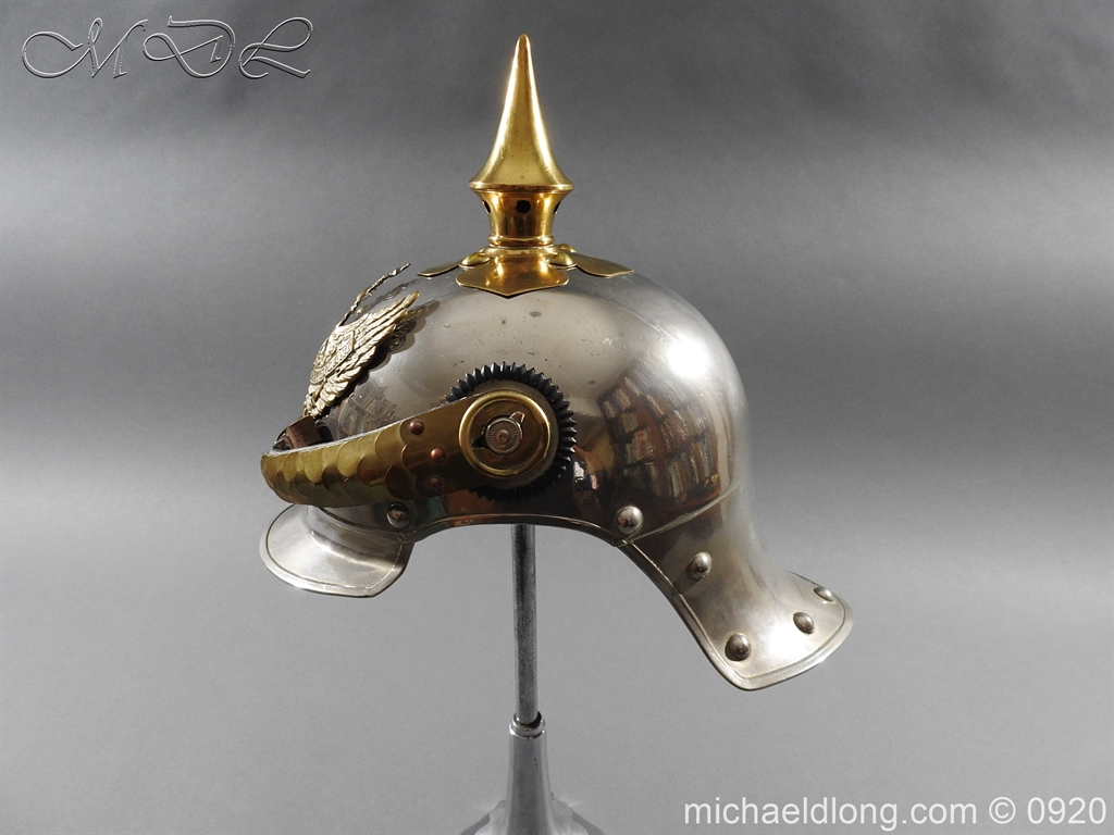 Prussian Kurassier Officer's Helmet dated 1916 - Image 9