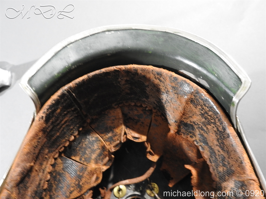 Prussian Kurassier Officer's Helmet dated 1916 - Image 14