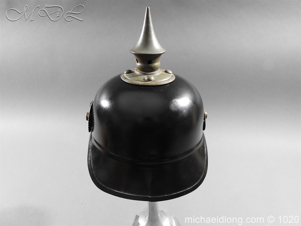 Saxon Infantry Ersatz Enlisted Pickelhaube dated 1918 - Image 5