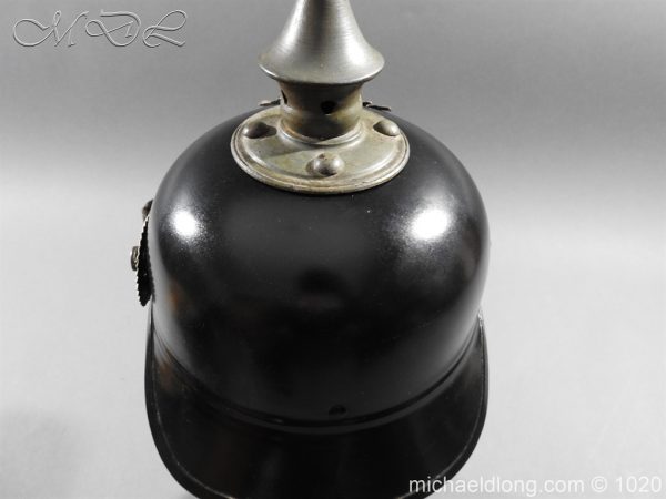 Saxon Infantry Ersatz Enlisted Pickelhaube dated 1918 - Image 6