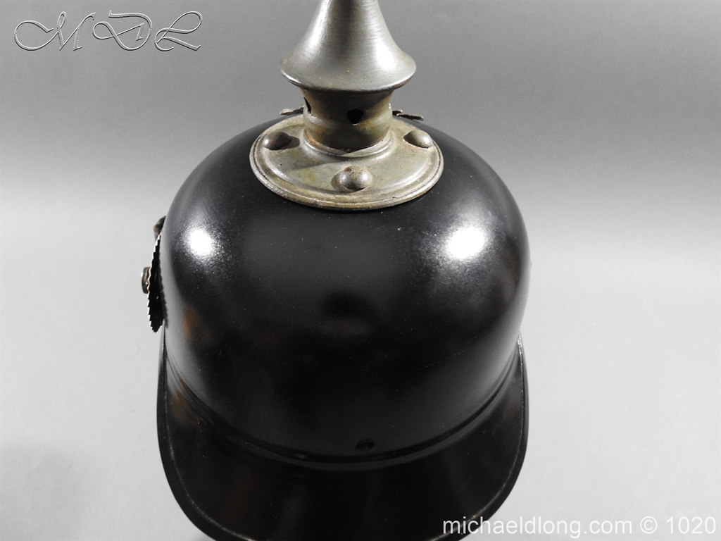Saxon Infantry Ersatz Enlisted Pickelhaube dated 1918 - Image 6