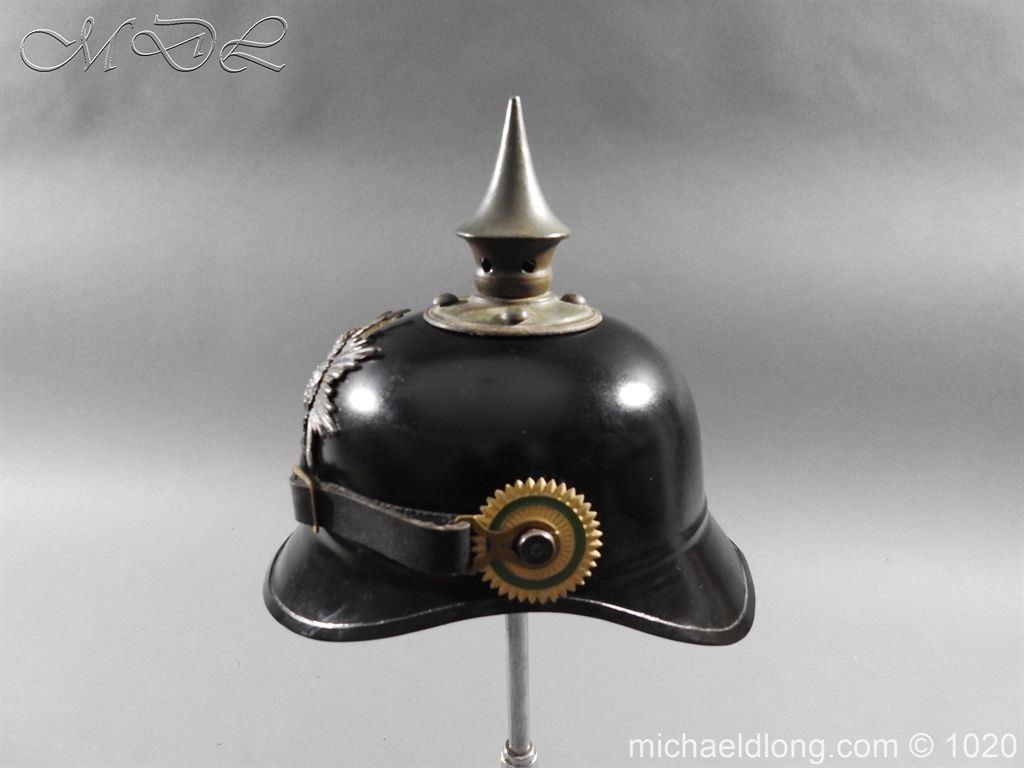 Saxon Infantry Ersatz Enlisted Pickelhaube dated 1918 - Image 7