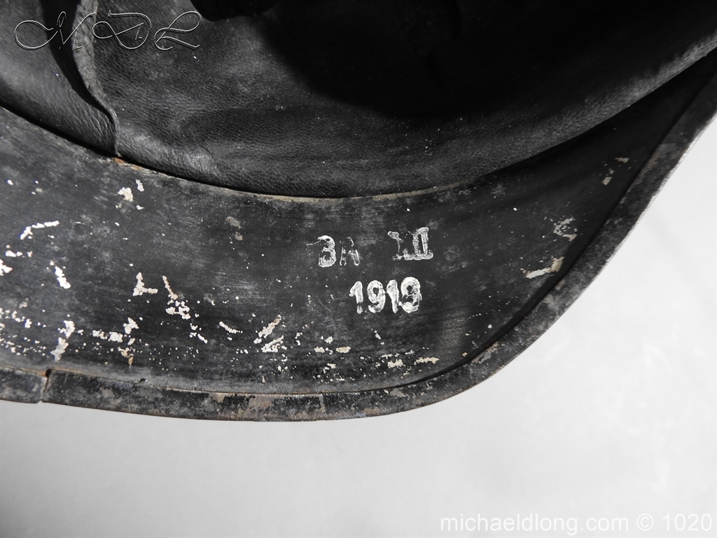 Saxon Infantry Ersatz Enlisted Pickelhaube dated 1918 - Image 11