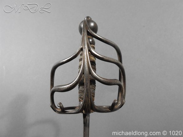 English Officer's Basket Hilt Hanger 18th Century - Image 17