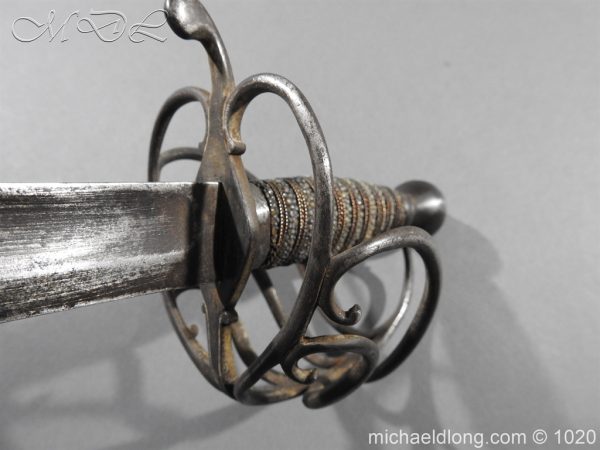 English Officer's Basket Hilt Hanger 18th Century - Image 18