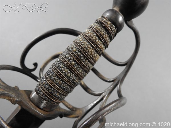 English Officer's Basket Hilt Hanger 18th Century - Image 19