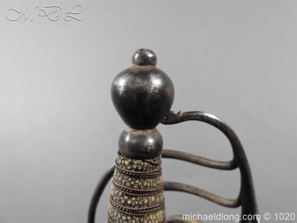 English Officer's Basket Hilt Hanger 18th Century - Image 20