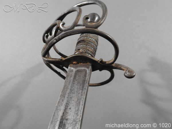 English Officer's Basket Hilt Hanger 18th Century - Image 21