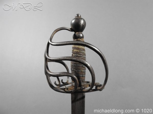 English Officer's Basket Hilt Hanger 18th Century - Image 22