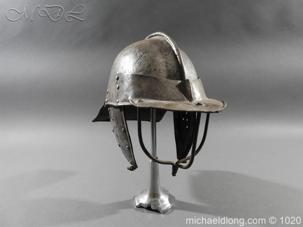 17th Century English Civil War Harquebusier's Lobster Tail Helmet