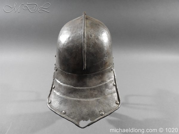 17th Century English Civil War Harquebusier's Lobster Tail Helmet - Image 4