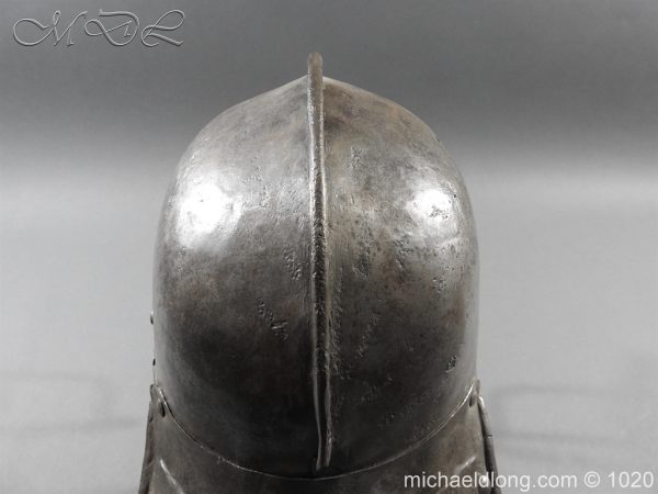 17th Century English Civil War Harquebusier's Lobster Tail Helmet - Image 5