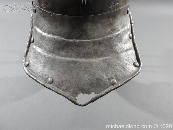 17th Century English Civil War Harquebusier's Lobster Tail Helmet - Image 6