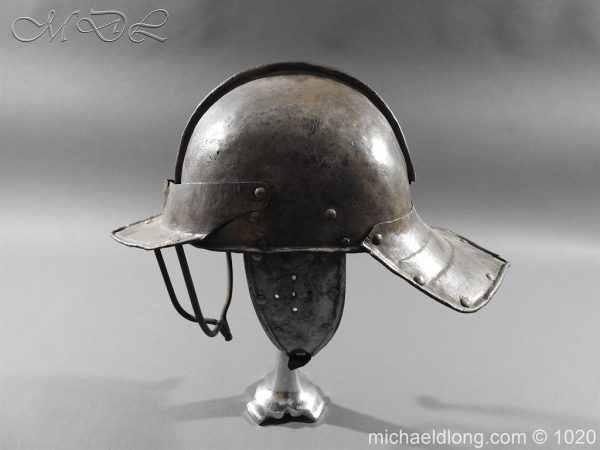 17th Century English Civil War Harquebusier's Lobster Tail Helmet - Image 7