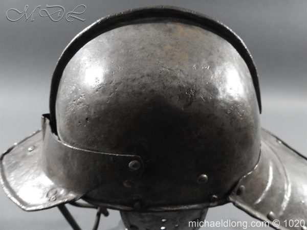 17th Century English Civil War Harquebusier's Lobster Tail Helmet - Image 8