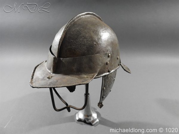 17th Century English Civil War Harquebusier's Lobster Tail Helmet - Image 9