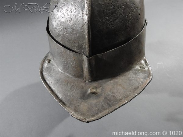 17th Century English Civil War Harquebusier's Lobster Tail Helmet - Image 10