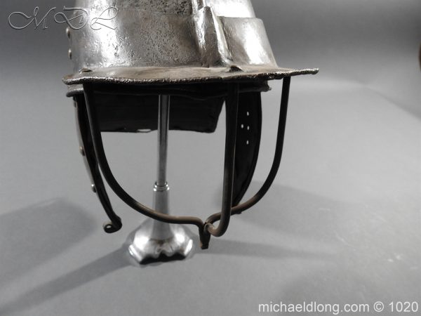 17th Century English Civil War Harquebusier's Lobster Tail Helmet - Image 11