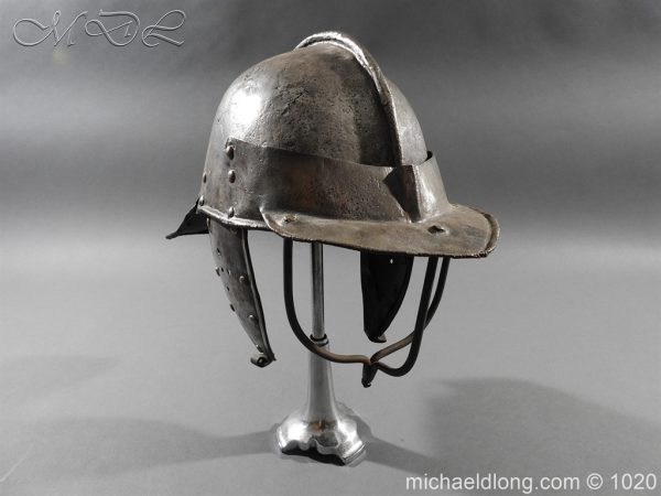 17th Century English Civil War Harquebusier's Lobster Tail Helmet - Image 19