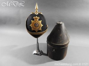 Victorian Bedfordshire Officer's Blue Cloth Helmet