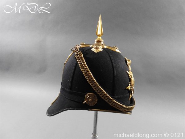 Victorian Bedfordshire Officer's Blue Cloth Helmet - Image 5