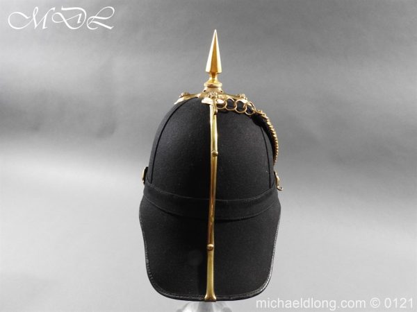 Victorian Bedfordshire Officer's Blue Cloth Helmet - Image 7