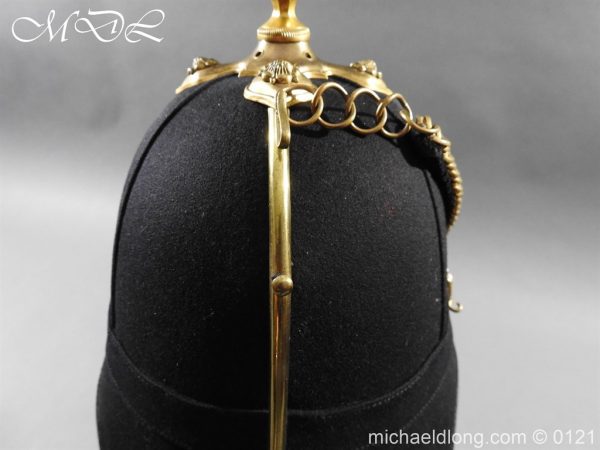 Victorian Bedfordshire Officer's Blue Cloth Helmet - Image 9