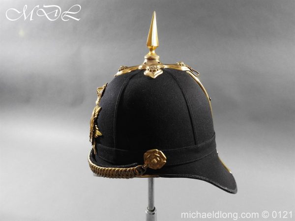 Victorian Bedfordshire Officer's Blue Cloth Helmet - Image 10