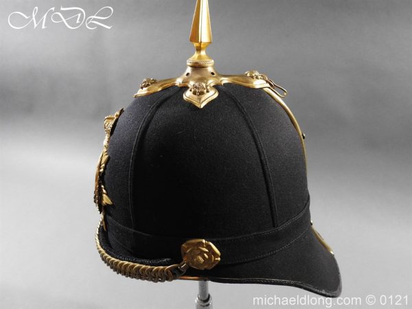 Victorian Bedfordshire Officer's Blue Cloth Helmet - Image 11