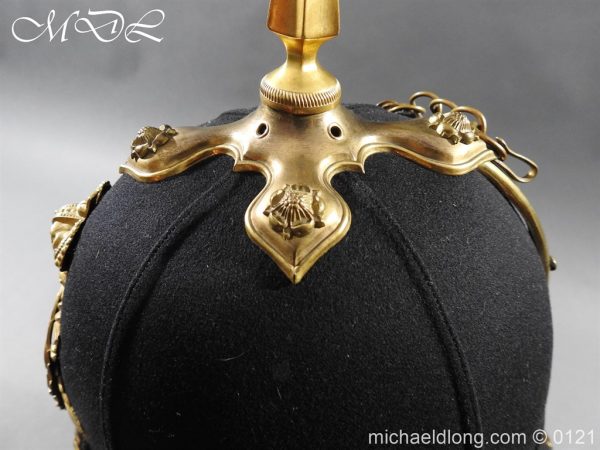 Victorian Bedfordshire Officer's Blue Cloth Helmet - Image 12