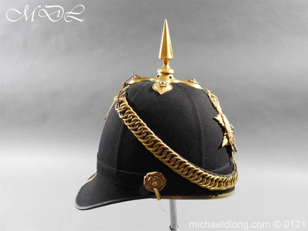 Edwardian Bedfordshire Officer's Blue Cloth Helmet - Image 5