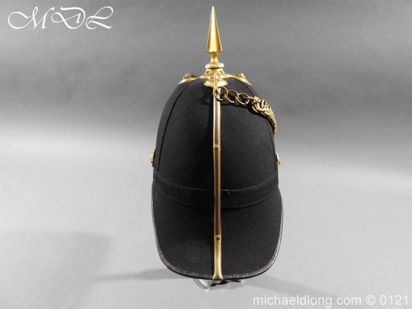 Edwardian Bedfordshire Officer's Blue Cloth Helmet - Image 8