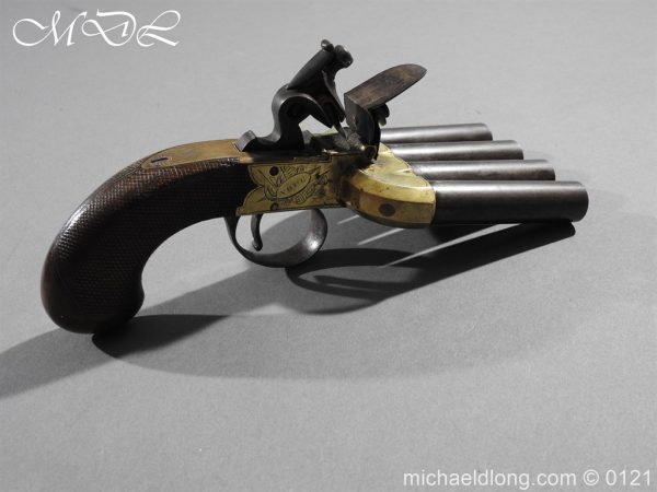 Flintlock Ducks Foot Pistol Circa 1810