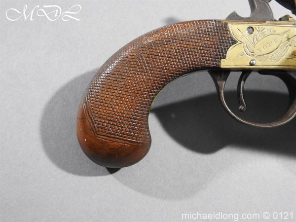 Flintlock Ducks Foot Pistol Circa 1810 - Image 2