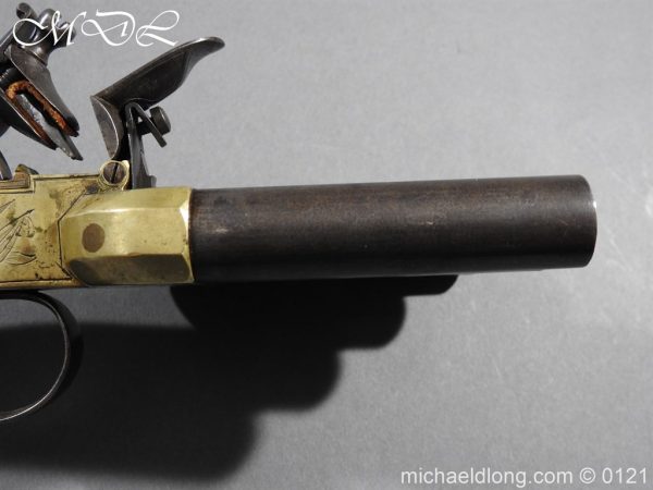 Flintlock Ducks Foot Pistol Circa 1810 - Image 4