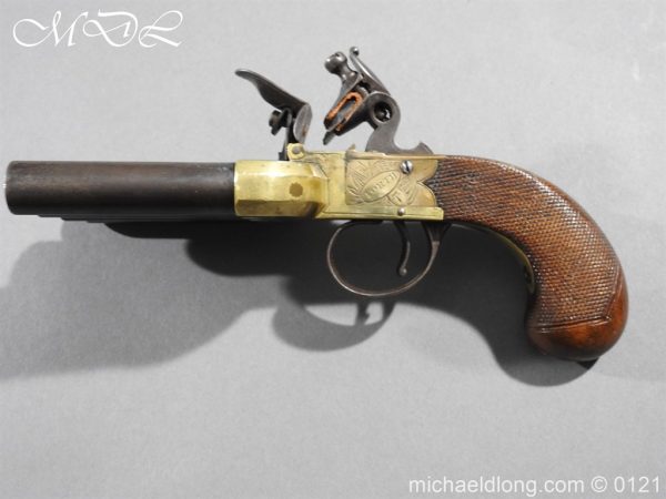 Flintlock Ducks Foot Pistol Circa 1810 - Image 8