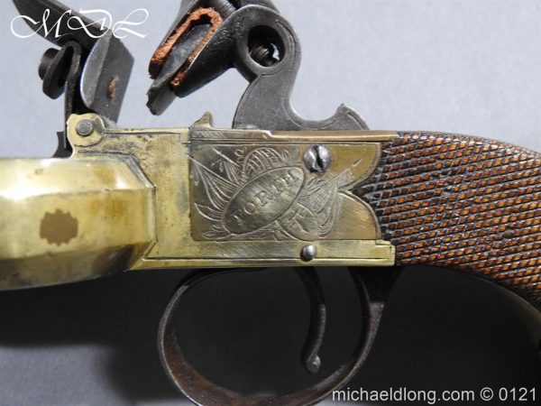 Flintlock Ducks Foot Pistol Circa 1810 - Image 10
