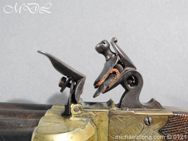 Flintlock Ducks Foot Pistol Circa 1810 - Image 11