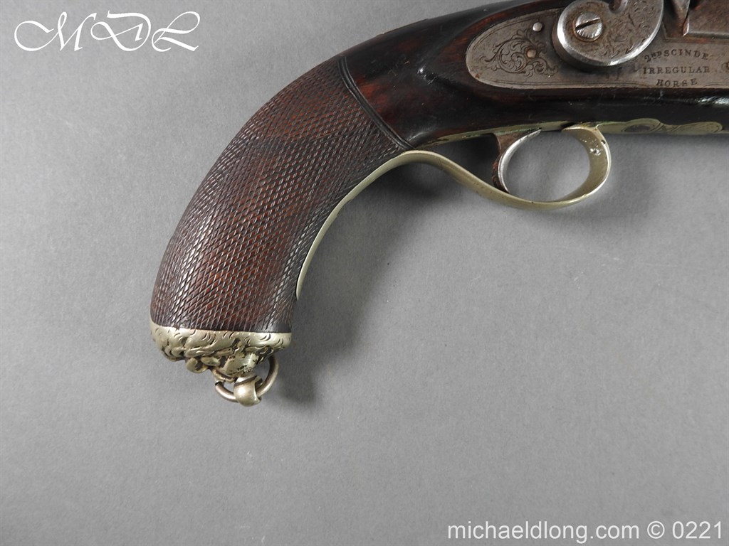British Percussion Pistol c 1864 by R Garden - Scinde Horse - Image 7