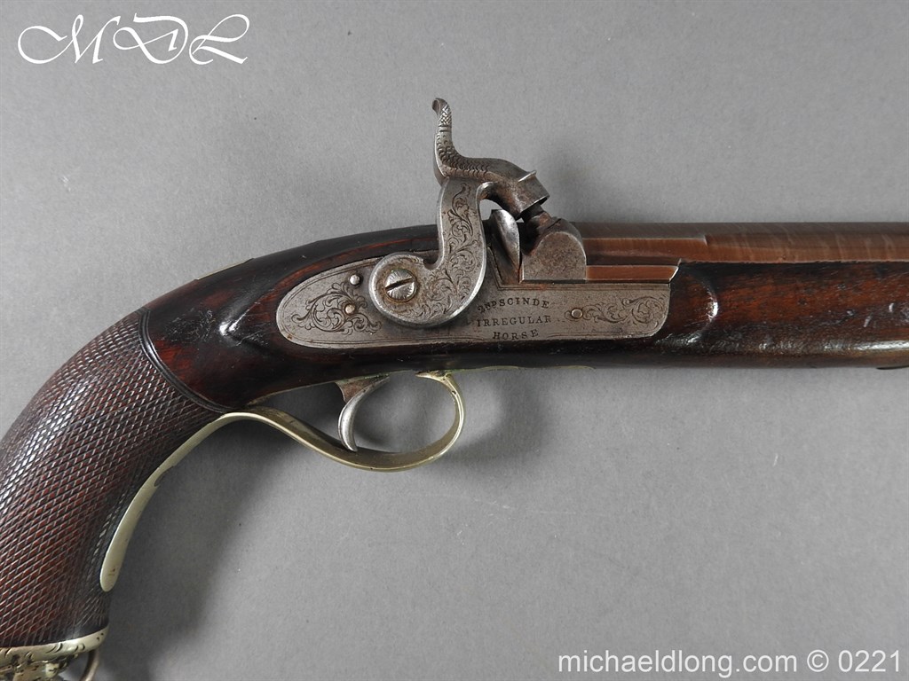 British Percussion Pistol c 1864 by R Garden - Scinde Horse - Image 8