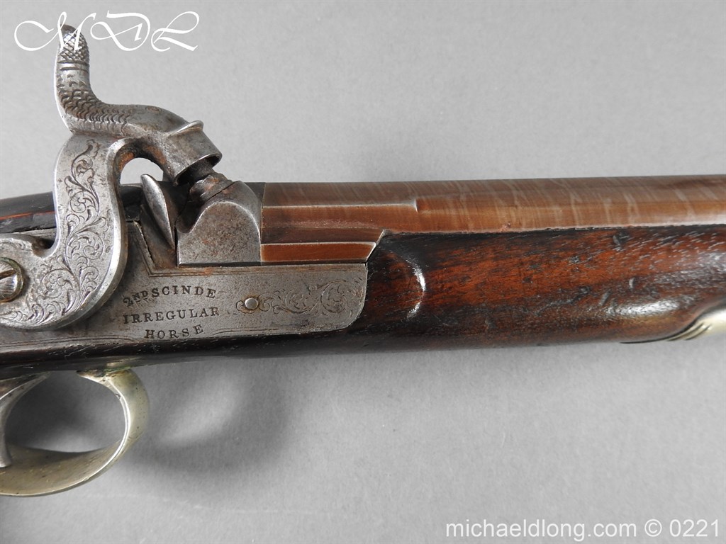 British Percussion Pistol c 1864 by R Garden - Scinde Horse - Image 10