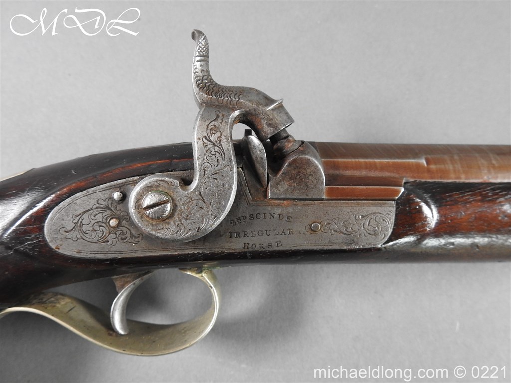 British Percussion Pistol c 1864 by R Garden - Scinde Horse - Image 11
