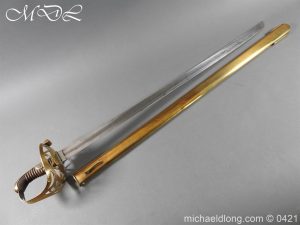 Household Cavalry Trooper Brass Disk Hilt Sword c1800