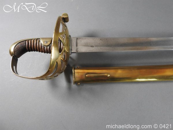Household Cavalry Trooper Brass Disk Hilt Sword c1800 - Image 2
