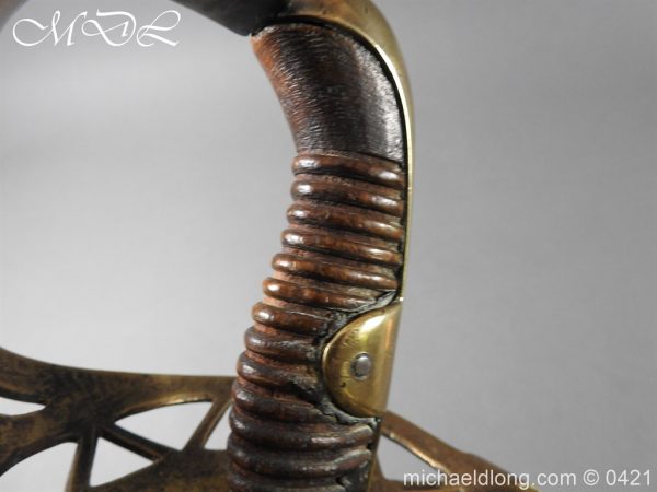 Household Cavalry Trooper Brass Disk Hilt Sword c1800 - Image 22