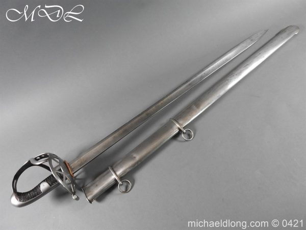 Household Cavalry Trooper Steel Disk Hilt Sword c1800 - Image 23