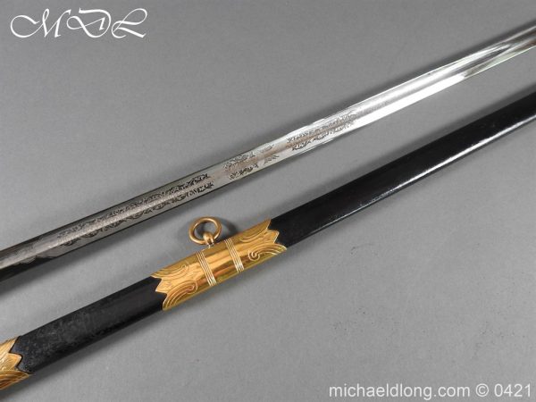 British Royal Naval Reserve Officer’s Sword & Belt - Image 30