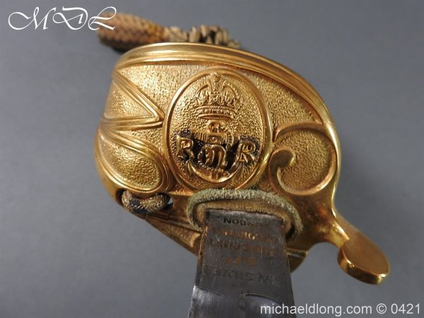 British Royal Naval Reserve Officer’s Sword & Belt - Image 9