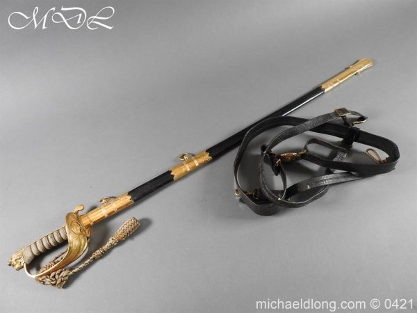British Royal Naval Reserve Officer’s Sword & Belt - Image 3